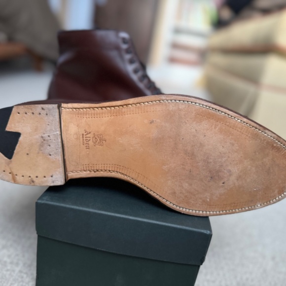 Alden Shoes Men\'s Straight Tip Boot Dark Brown